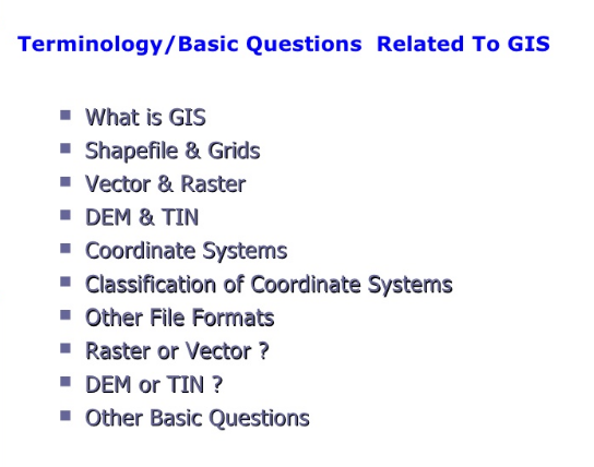 Terminology and Basic Questions About GIS
