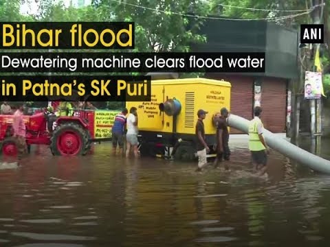 Bihar Flood: Dewatering Machine Clears Flood Water in Patna's SK Puri (Video)