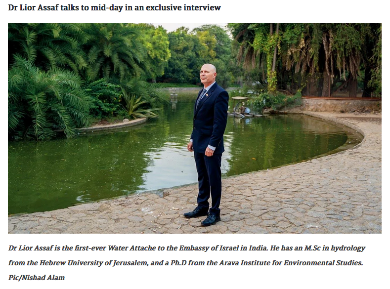 India&#039;s first &#039;Water Attach&eacute;&#039; on how Mumbai and Maha can tackle water woesDr Lior Assaf talks to mid-day in an exclusive interviewIndia&#039;s first...