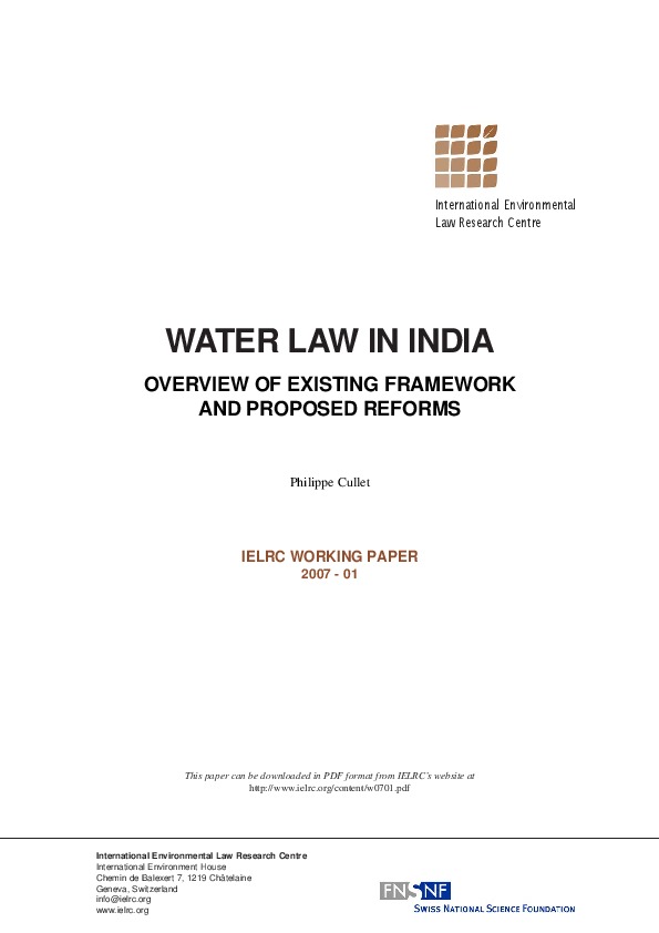 Water Law in India