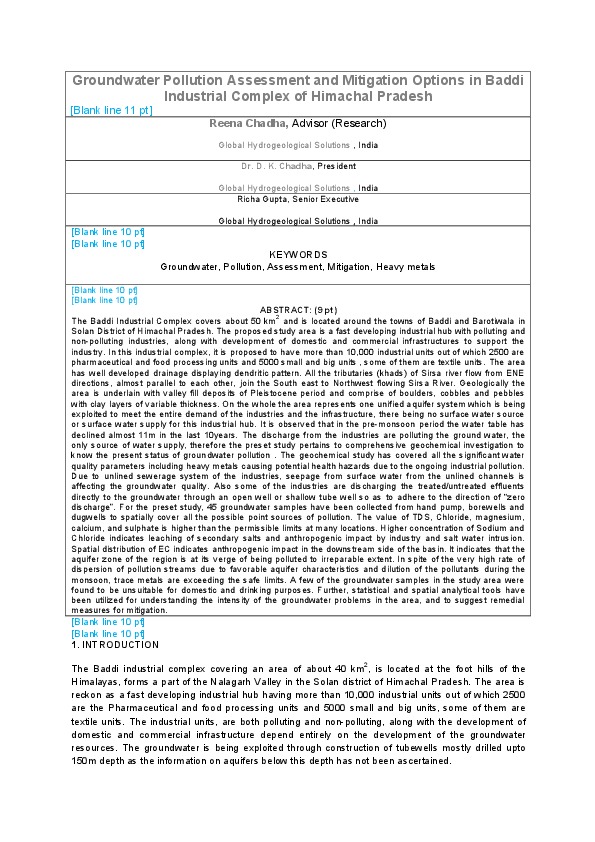 Point-of-use applications to check arsenic in Pirpainti area to reduce Health risk