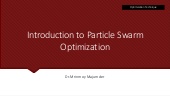Introduction to particle swarm optimization