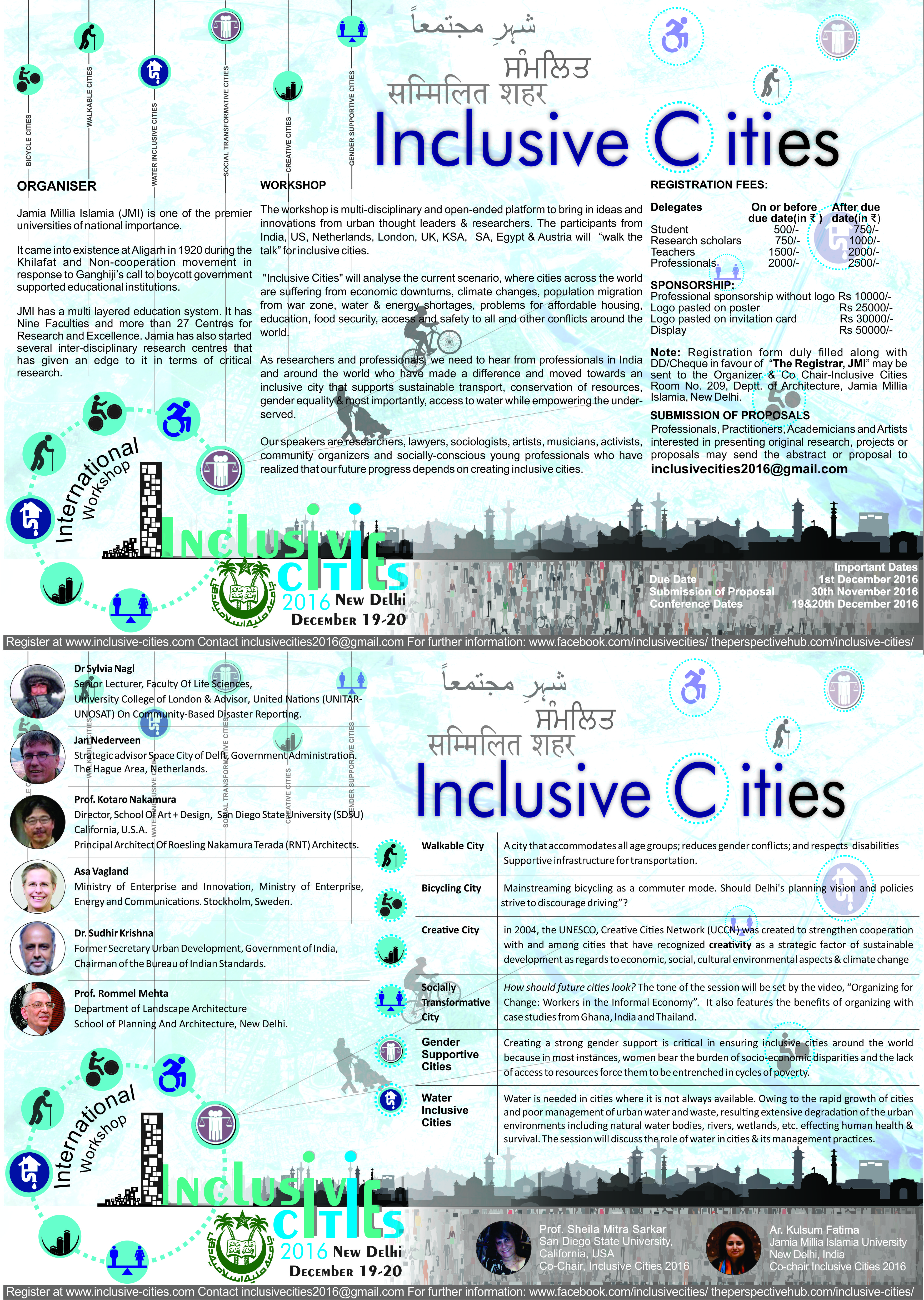 International Workshop on Inclusive Cities 19th & 20th December 2016 JMI